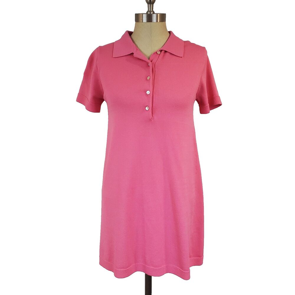 Zara Pink Polo Mini Dress S Short Sleeve Collared Preppy Golf Barbie Bratz